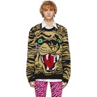 Gucci Black and Gold Jacquard Tiger Sweater