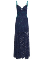Rabanne Eyelet-devoré Lace Maxi Dress Navy
