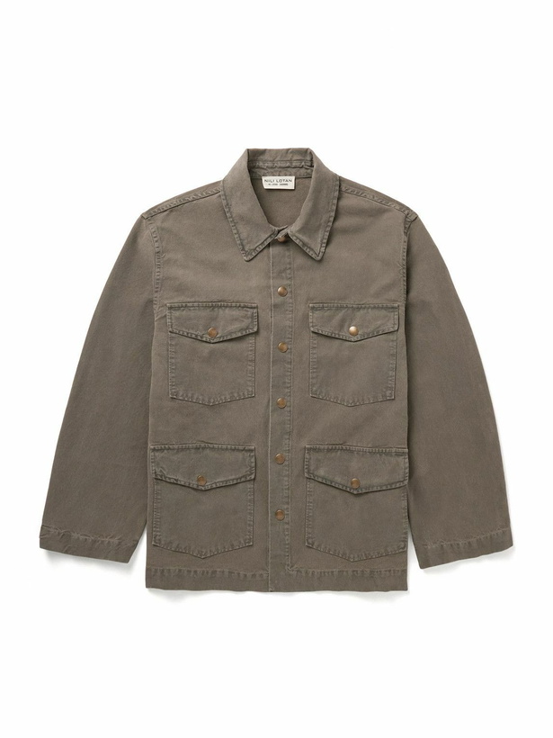 Photo: Nili Lotan - Harold Brushed Cotton-Canvas Overshirt - Brown