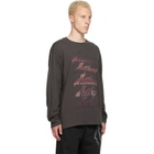 We11done Gray Gradient Logo Long-Sleeved T-shirt