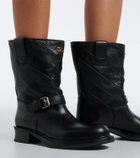 Valentino Garavani VLogo leather biker boots