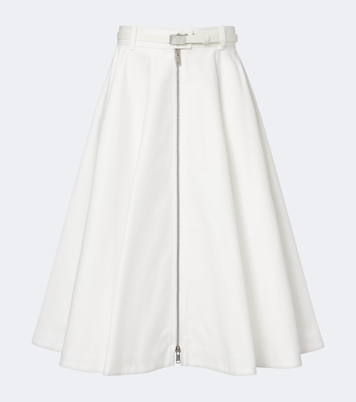 Prada Belted cotton midi skirt