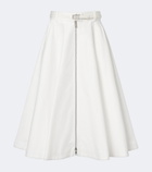 Prada Belted cotton midi skirt