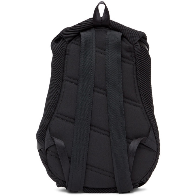 Pleats Please Issey Miyake Black Pleated Backpack - NOBLEMARS