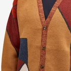 By Parra Men's Your Stupid Shed Knitted Cardigan in Brown