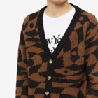 Wax London Men's Schill Patterned Cardigan in Brown And Black