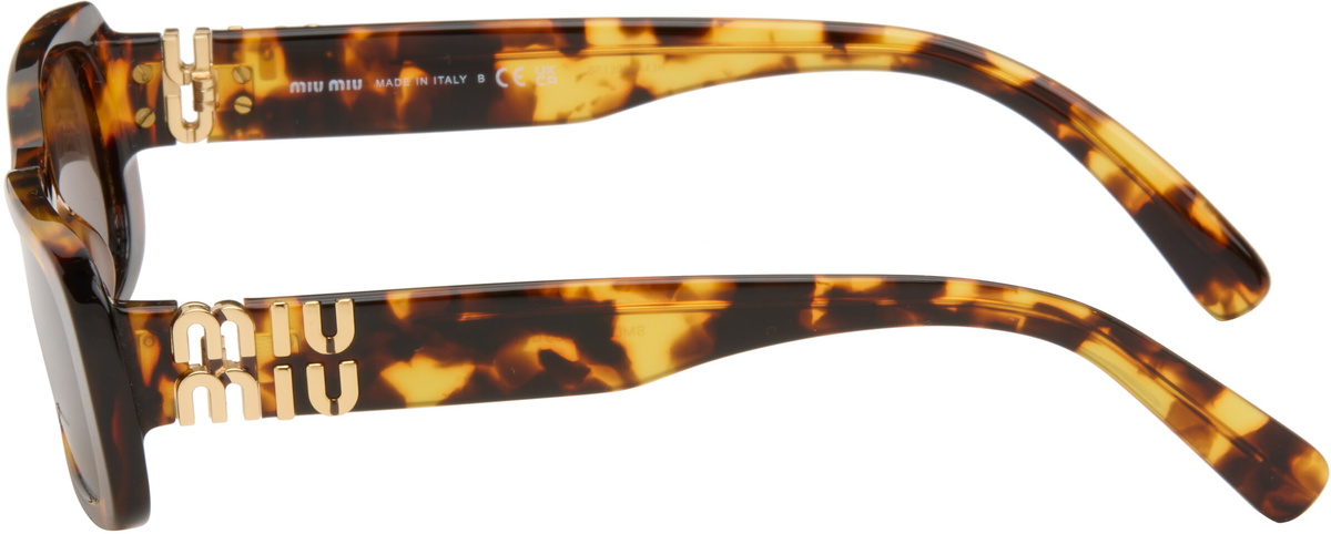 Miu Miu Eyewear Brown Rectangular Sunglasses