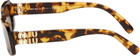 Miu Miu Eyewear Brown Rectangular Sunglasses
