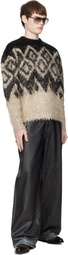 Acne Studios Black Metallic Knit Sweater