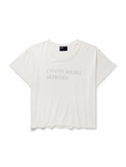 Enfants Riches Déprimés - Distressed Logo-Print Cotton-Jersey T-Shirt - White