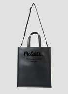 Graffiti Logo Print Tote Bag in Black