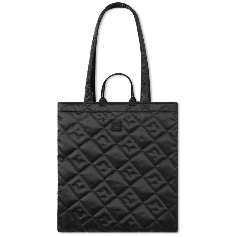 Photo: Acne Studios Awa Quilted Satin Face Tote Bag