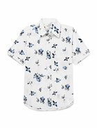 Thom Browne - Button-Down Collar Floral-Print Cotton-Poplin Shirt - White