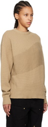 Dime Tan Wave Sweater