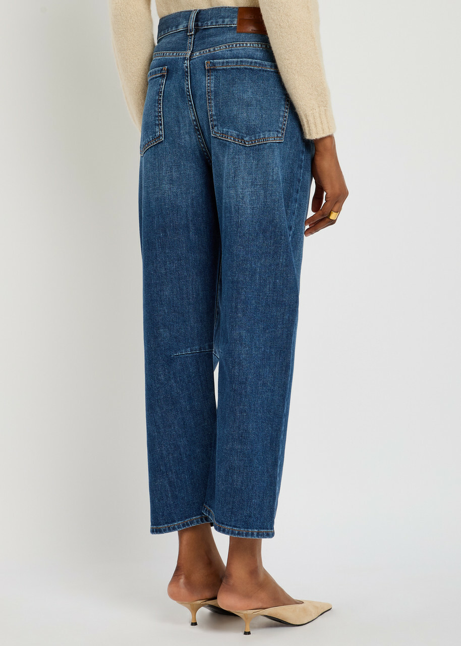 Weekend Max Mara Caprile Barrel-leg Jeans Blue