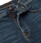 Nudie Jeans - Steady Eddie II Slim-Fit Tapered Organic Stretch-Denim Jeans - Dark denim