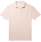 Officine Generale - Simon Garment-Dyed Slub Linen Polo Shirt - Pink