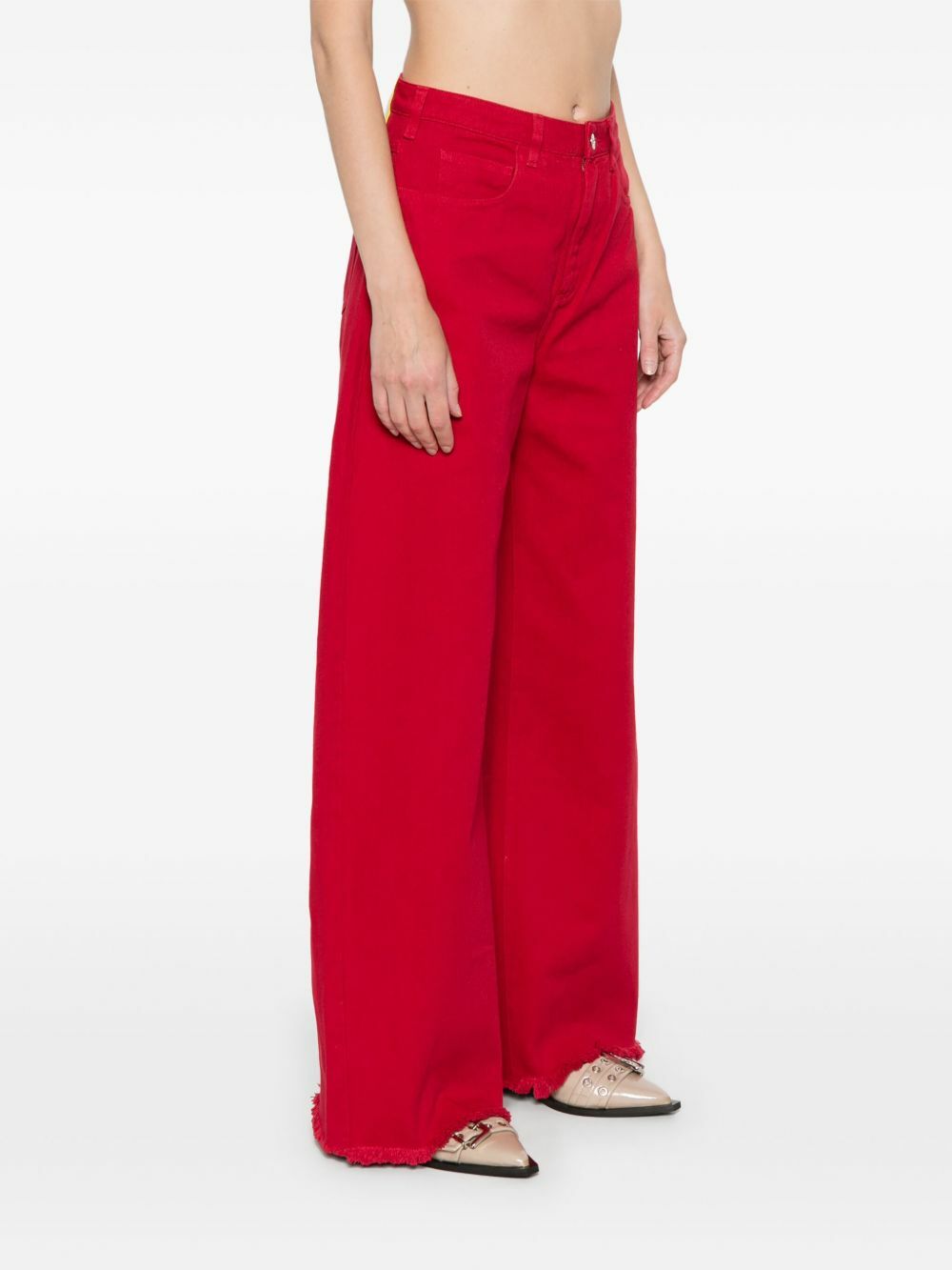 Marques'Almeida Red Wide-Leg Jeans