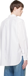 stein White Suvin Cotton Oversized Regular Collar Shirt