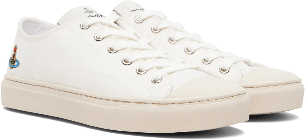 Vivienne Westwood White Low Top Plimsoll Sneakers