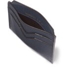 Valextra - Pebble-Grain Leather Cardholder - Blue