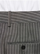 HED MAYNER Pinstriped Mohair & Wool Pants