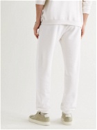 SSAM - Textured Organic Cotton and Silk-Blend Jersey Sweatpants - White