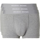 Orlebar Brown - Three-Pack Mélange Stretch-Cotton Boxer Briefs - Gray