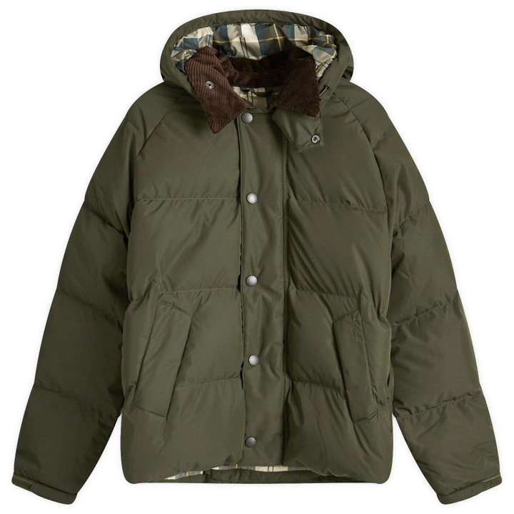 Photo: Barbour Men's OS Down Transport Jacket in Sage