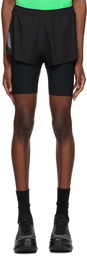 Soar Running Black Laser-Cut Shorts