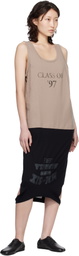 MM6 Maison Margiela Black & Taupe Multi Wear Midi Dress