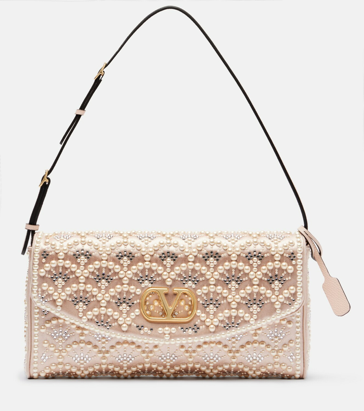 Valentino Garavani DeVain Small embellished satin shoulder bag