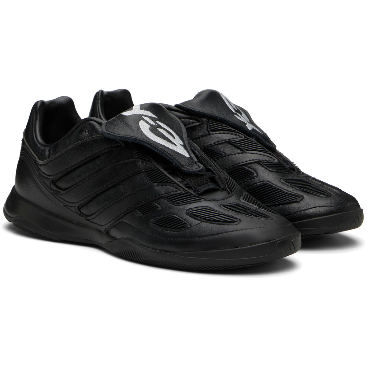 Y-3 Black Leather Predator Precision Sneakers