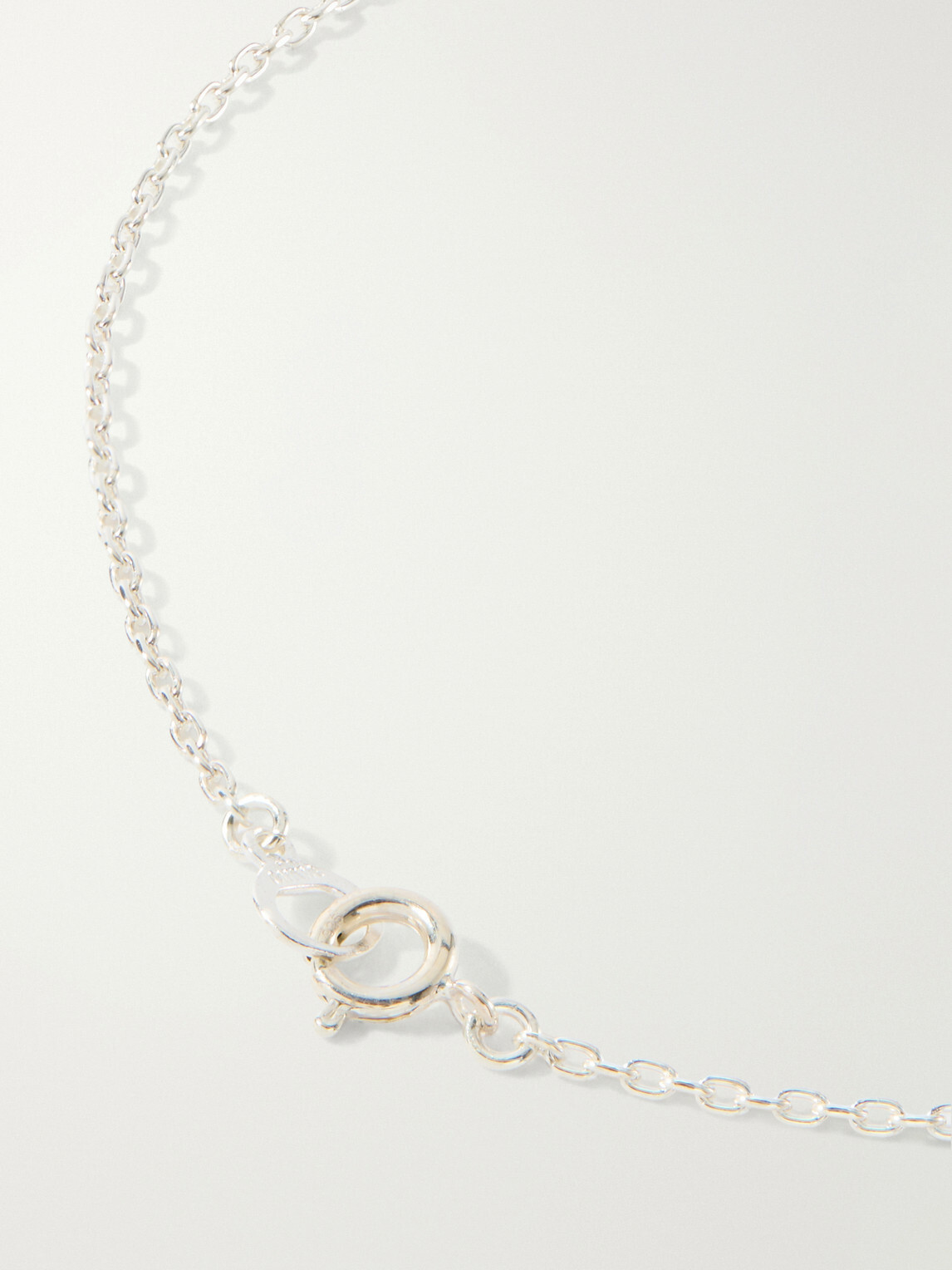 Mikia - Rectangle Sterling Silver Malachite Necklace