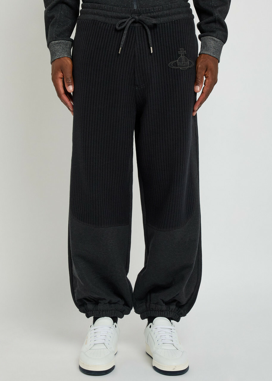 Vivienne Westwood Ibiza Panelled Cotton-blend Sweatpants Charcoal