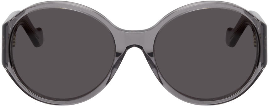 Loewe Grey Round Anagram Sunglasses Loewe 0136