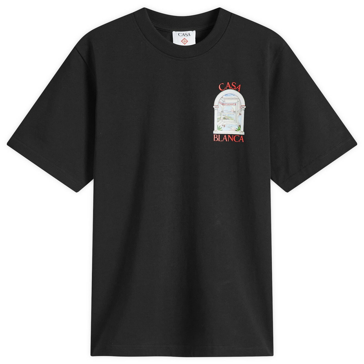 [CASABLANCA]「Le Passage」T シャツ Casablanca Men's Le Passage T-Shirt in Black Casablanca