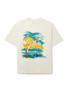 Rhude - Regatta Logo-Print Cotton-Jersey T-Shirt - Neutrals