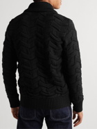 S.N.S. Herning - Epigon Textured Virgin Wool Cardigan - Black