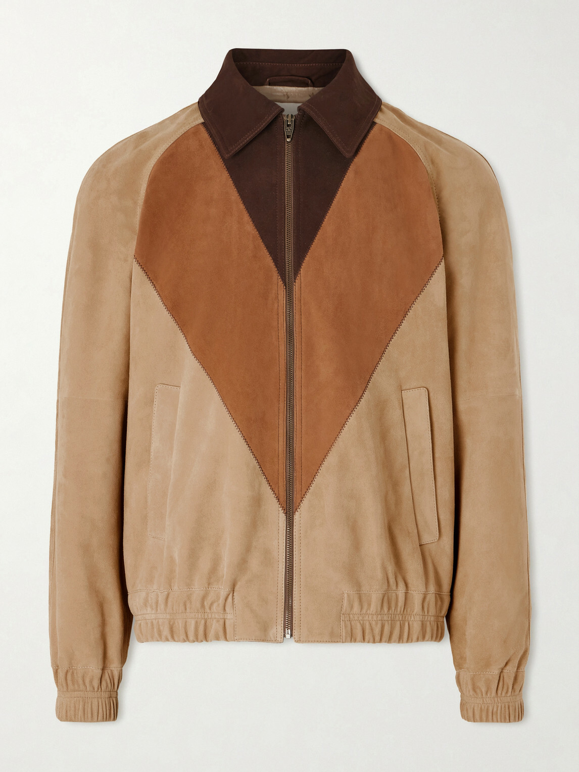 Valentino Garavani - Panelled Suede Jacket - Brown Valentino Garavani