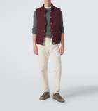 Brunello Cucinelli Suede-trimmed leather sneakers
