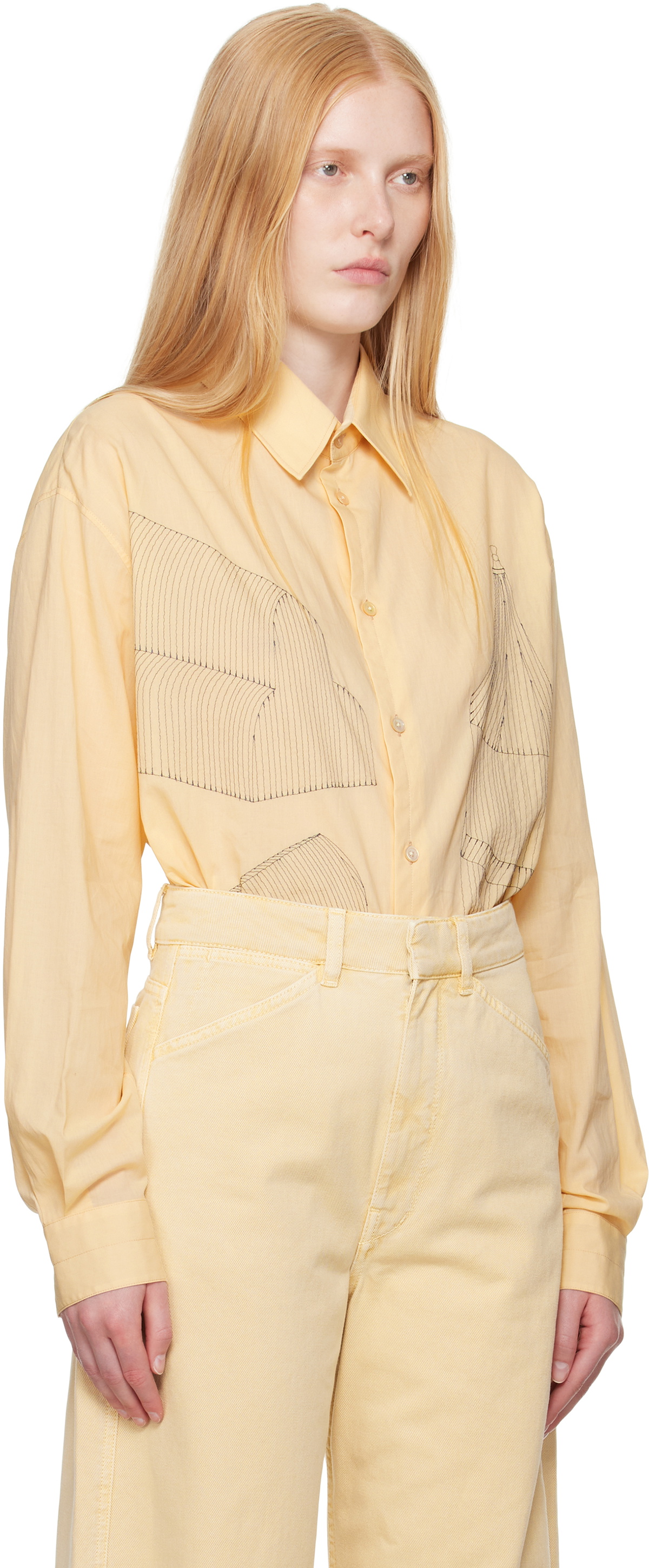 LEMAIRE Yellow Philippe Weisbecker Relaxed Shirt Lemaire