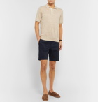 Odyssee - Combes Slim-Fit Stretch-Cotton Twill Shorts - Blue