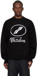 We11done Black JQD Sweater