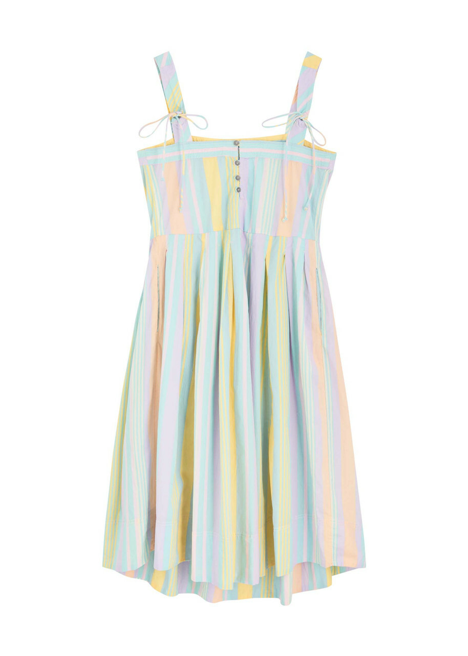 Free People Primavera Stripe Cotton Midi Dress Blue