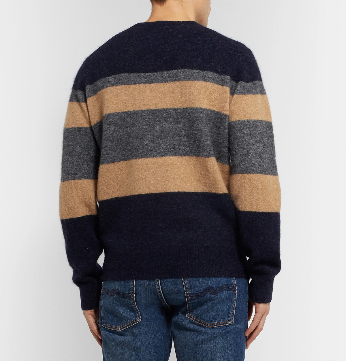 Todd Snyder - Colour-Block Knitted Sweater - Blue