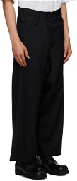 Fumito Ganryu Black Side Conceal Trousers