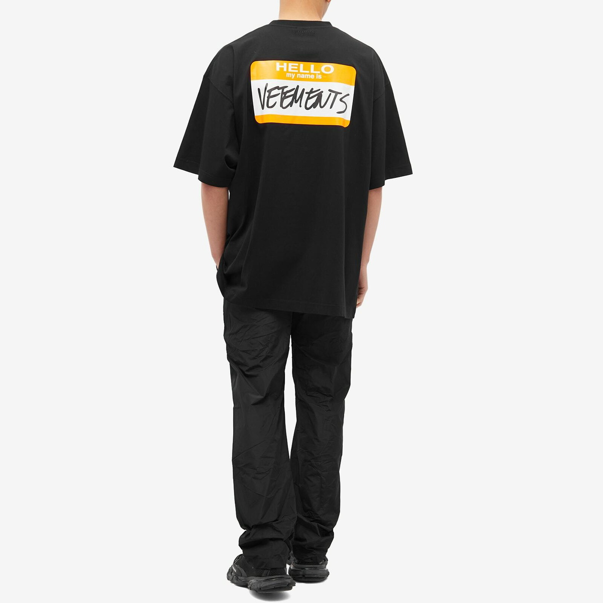 Vetements Men's My Name is T-Shirt in Black Vetements