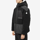 Moncler Men's Genius Hull Teddy Fleece Hooded Jacket in Black