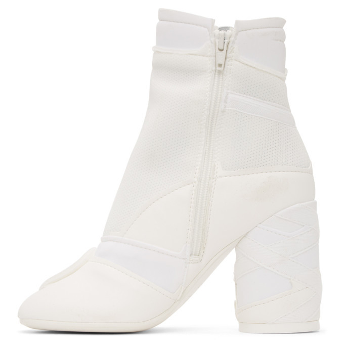 m*y様 【MM6】WHITE side ZIP ankle-BOOTS m*y様 【MM6】WHITE side ZIP ankle-BOOTS m*y様 【MM6】WHITE side